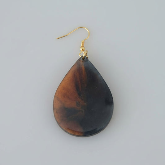 Χειροποίητα σκουλαρίκια από υγρό γυαλί "Africa"