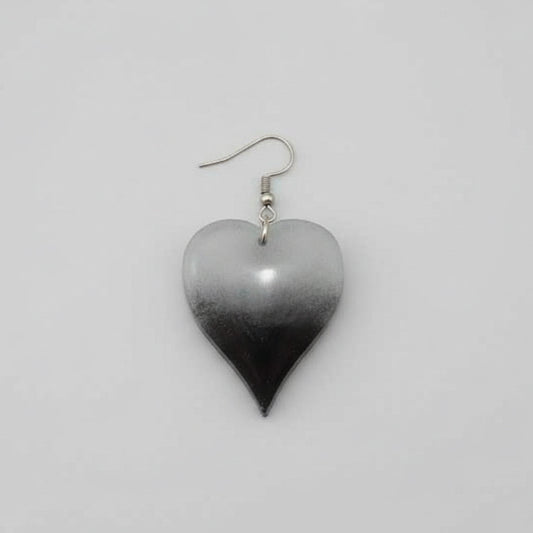 Σκουλαρίκια Καρδιά από Υγρό Γυαλί “Marble Heart”