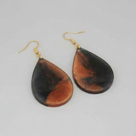 Χειροποίητα σκουλαρίκια από υγρό γυαλί "Africa"