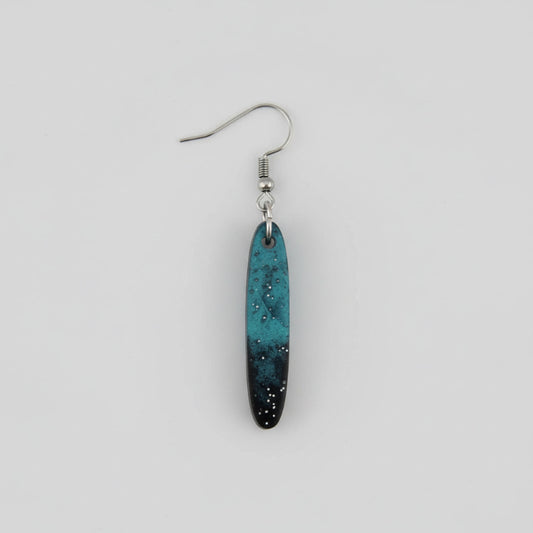 Σκουλαρίκια από υγρό γυαλί "Night In Ocean"